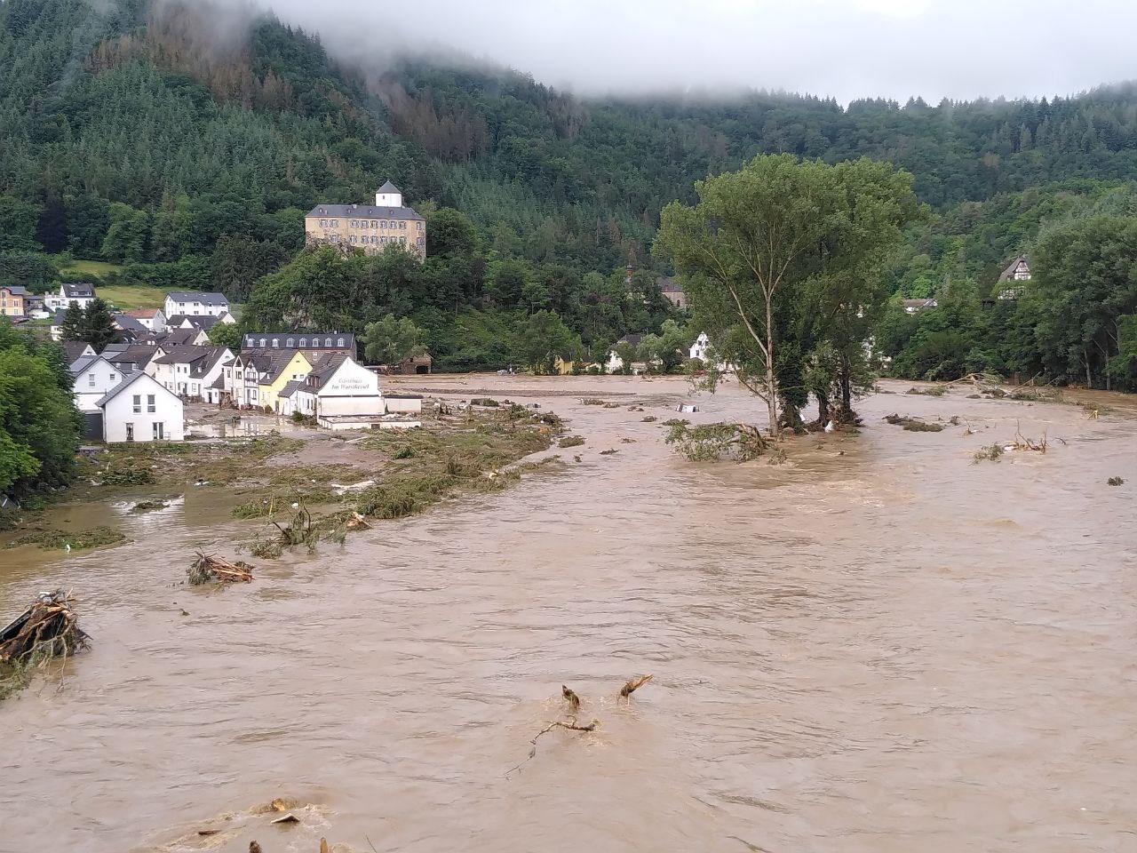 Das Hochwasser in Altenahr-Kreuzberg.