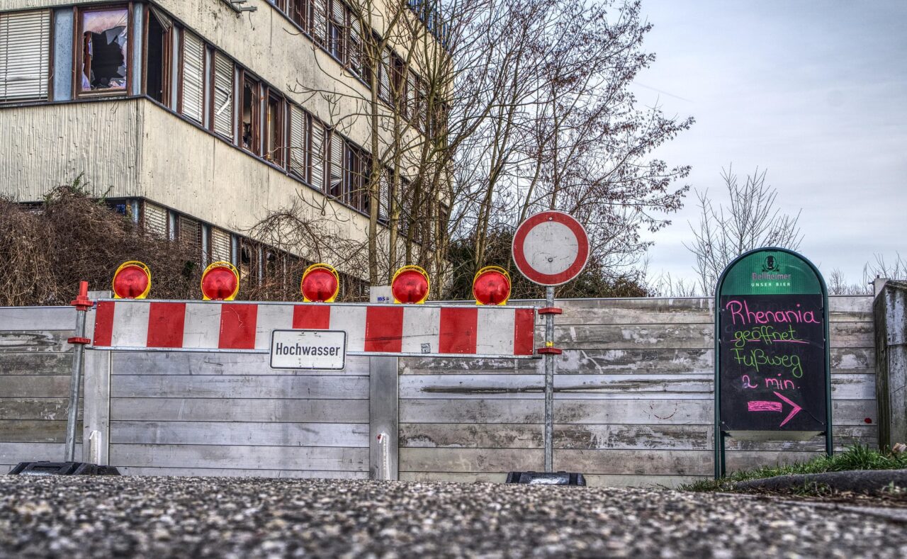 Mobile Hochwasserschutzwand.