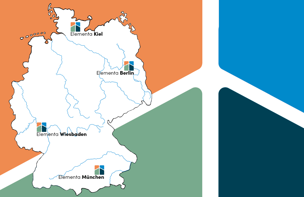 Elementa und seine aktuell vier Standorte.